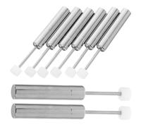 WHAMVOX 8 Piezas Amortiguador Hidráulico para Tapas de Cubos de Basura Kit de Amortiguadores de Cierre Suave Pistones Resistentes de Hierro Niquelado para Cierre Silencioso y Soporte