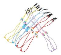 WHAMVOX 8 Piezas de Correa para Gafas Infantiles Ajustable de Silicona Diseño de Unicornio y Dibujos Animados, Cordón Antipérdida para Niñas, Accesorio para Gafas y Mascarillas,