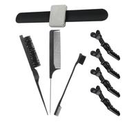 WHAMVOX 8 Piezas Herramientas para Teñir Cabello Peines de Punta Precisa Pinzas de Cocodrilo Grandes para Seccionar para Sujetar Alfileres para Estilistas Profesionales