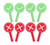WHAMVOX 8 Piezas Paletas de Decisión Verdadera y Falsa para Estudiantes Material de Espuma, Portátiles y Fáciles de Limpiar, Ideales para Actividades Familiares y Reuniones
