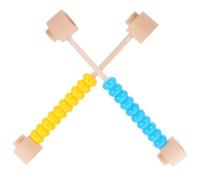 WHAMVOX Ábaco para Aprendizaje de Matemáticas, 2 Piezas de Tablero Ocupado en Amarillo y Azul, Juguete Educativo Sensorial, Material Didáctico de Conteo y Cálculo Montessori