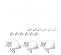 WHAMVOX Accesorios de Sujetador 16 Piezas Tirantes Invisibles Transparentes, Ajustables y Antideslizantes de Silicona Ganchos de Acero Inoxidable para Ropa Interior y Vestidos sin Hombros