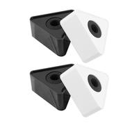WHAMVOX Accesorios para micrófono profesional 4 piezas triángulo ABS con diseño sencillo y área visible para logos, ideal para entrevistadores