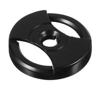 WHAMVOX Adaptador Redondo para Tocadiscos y Discos de Vinilo con Moldeo Integral en Plástico Negro, Ideal para Reproducción en Equipos Caseros