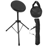 WHAMVOX Almohadilla Práctica de Batería de 8 Pulgadas, Tapete Silencioso de Caucho Negro, Pad de Batería para Reducción de Ruido, Accesorio para Práctica y Entrenamiento Musical