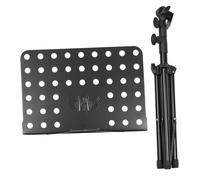 WHAMVOX Atril Plegable para Partituras de Música en Acero y Abs Negro, Portátil y Manos Libres, Adecuado para Tocar Guitarra y Cocinar