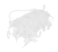 WHAMVOX Bolso Bandolera de Moda para Niñas Cadena de Perlas | Poliéster Blanco, para Playa y Danza, Estilo Fashion, Adecuado para Chicas y Ladies en Celebraciones