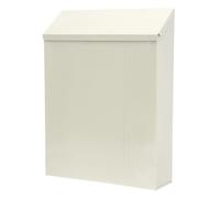 WHAMVOX Buzón de Pared de Hierro Beige con Cerradura, para Cartas y correspondencia, Multiusos, montado en la Pared para Exteriores o Interiores