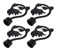 WHAMVOX Cabezal Decorativo para Barra de Cortina 28, 4 Piezas Abs Negro Varios Estilos