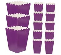WHAMVOX Cajas Plegables para Palomitas de Maíz en Papel Resistente Grasa, Color Morado, Paquete de 50 Unidades, Contenedores para Snacks y Dulces, Aptas para Eventos Familiares y Bodas