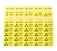 WHAMVOX Calcomanías antielectrostáticas de advertencia 500 unidades adhesivas papel amarillo para discos duros en ambientes interiores y exteriores