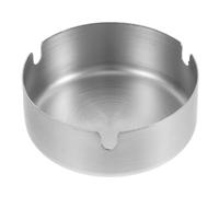 WHAMVOX Ceniceros de Acero Inoxidable Redondos, Cenicero de Interior Decorativo de Mesa, Resistente y Fácil de Limpiar, Adecuado para Hogar y Oficina