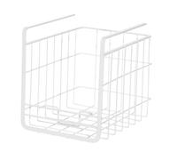 WHAMVOX Cesta de Almacenamiento de Hierro Blanca Resistente para Cocina y Oficina Rejilla Colgante Práctica para Organizar y Ahorrar Cesta Metálica Duradera y Antióxido