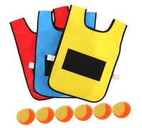 WHAMVOX Chaleco Adhesivo para Bolas de Esponja Coloridas Interactivo al Aire de Fiesta para Jardín y Guardería Divertido y Ligero para Desarrollo Social