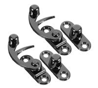 WHAMVOX Cierre de Gancho Antiguo de Aleación de Zinc 2 Piezas Acabado Negro Envejecido Gancho Derecho para Cajas de Madera Joyeros y Cerraduras de Armario Herrajes de Seguridad