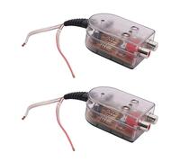 WHAMVOX Convertidor de Audio para Coche de 2 Piezas, Adaptador de Línea de Alto, Conversor de Impedancia para Altavoces, Material Abs y Cobre, para Sistema de Sonido de Automóvil