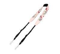 WHAMVOX Correa Ajustable Para Ukelele Cinturón De Cuello Hawaiano Con Gancho Diseño De Flores Rosas Material De Nailon Resistente Adecuado Para Adultos y Niños