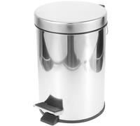 WHAMVOX Cubo de Basura Pedal 3l de Acero Inoxidable para Estudio | Color Plata, Tapa Diseño de Apertura Amplia, Lavable y Reutilizable, Uso en Hogar y Otros Espacios
