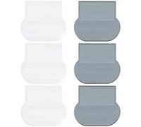 WHAMVOX Elevador de Asiento de Inodoro 6 Piezas en Policarbonato y Gris Asa para Tapa de Inodoro Reutilizable Evita Tocar la Manija Compatible Adecuado para Hogar y Oficina