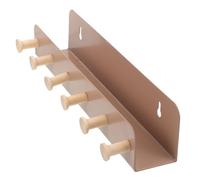 WHAMVOX Estante de Almacenamiento de Pared de Hierro y Madera con Ganchos | Diseño Mural, Estilo Simple y Clásico, para Organizar Frascos y Objetos en Casa