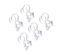 WHAMVOX Fáciles de Instalar 10 Clips Redondos para Cortinas de Ducha de Plástico Blanco y Resistentes para Proteger la Privacidad Baño