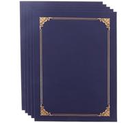 WHAMVOX Fundas de Papel Azul Prácticas y Fáciles de Transportar 10 para Certificados Diseño Clásico para Ceremonias de Premiación y Presentación