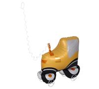 WHAMVOX Globo de Aluminio con Ruedas Tractor 4d Inflable para Decoración de Fiesta Infantil, Juguete Deslizante Temático de Construcción para Cumpleaños Niñas