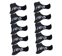 WHAMVOX Golpeador Autoadhesivo para Guitarra Acústica 40/41 Pulgadas, Protector de Pvc Antirayaduras, Pack de 10 Unidades Diseño Colibrí Negro y Plata, Accesorio para Guitarra Clásica