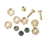 WHAMVOX Hebilla del Botón para Trompeta Dorada de Cobre Tapa Superior E Inferior, Accesorio Esencial para Músicos de Instrumentos de Viento