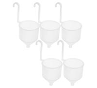WHAMVOX Juego de 5 Copas de Viscosidad de Plástico Blanco Reutilizables Lecturas Precisas para Medir Pintura y Barnices en Laboratorio