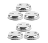 WHAMVOX Juego de 6 Piezas de Base Redonda para Toallero en Acero Inoxidable Color Plata Instalación Fácil y Distribución Equilibrada para Uso en Casa