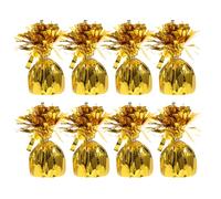WHAMVOX Juego de 8 Contrapesos Dorados para Globos de Aluminio Accesorios para Decoración de Fiestas Bodas Cumpleaños y Centros de Mesa