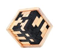 WHAMVOX Juguete Rompecabezas Intelectual De Madera Kongming para Niños, Tamaño Pequeño, Desestresante y Educativo, Desarrolla Lógica y Coordinación Manual, Juego Educativo para Casa y Ocio,