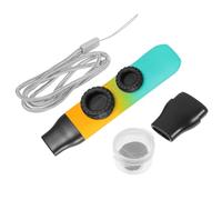 WHAMVOX Kazoo Musical para Adultos de Doble Agujero Ajuste Tono Alto, Material Resistente Acabado en Degradado Azul y Naranja, Instrumento Portátil Adecuado para Acompañar Guitarra