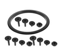 WHAMVOX Kit de Accesorios para Batería con Protector para Parche de Bombo Anillo de Guardia para Platillos Herramienta Abridor de Piel de y Tuercas Aplicables para Mantenimiento y