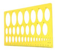 WHAMVOX Kit de Reglas en Plástico Naranja y Escala Clara para Dibujo Arquitectónico Plantillas Ovaladas Medición Fraccional para Técnica de Red y Arquitectura