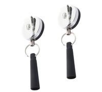 WHAMVOX Llavero Retráctil Antirrobo Capuchón de Silicona y Cable de Acero, 2 Piezas, Multifuncional para Uso Diario y Montañismo al Aire Libre