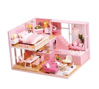 WHAMVOX Manual Assemble Miniature DIY House Toy Creative Small Wooden Cottage For Families and Friends Mini Apartment For Imaginative Play and Decoration