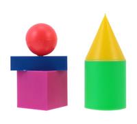 WHAMVOX Material Didáctico de Matemáticas Juguetes de Figuras Geométricas Cuboide de Plástico Set Educativo de 1 Juego Compacto y Fácil de Transportar Soporte para Enseñanza Aula y Aprendizaje