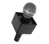 WHAMVOX Micrófono de Juguete Simulado sin Pilas con Bandera Cuadrada para Accesorio Seguro para rol Karaoke y Disfraces Infantiles