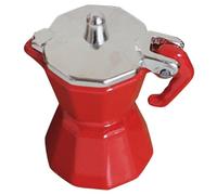 WHAMVOX Mini Máquina de Café en Miniatura Roja, Accesorio para Casa de Muñecas, Cafetera Pequeña de Aleación Resistente para Decoración y Manualidades de Bricolaje, Juguete Cafetería