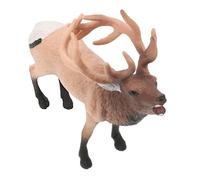 WHAMVOX Modelo de Ciervo Rojo Sólido de Plástico Ecológico Figura Estática Decorativa para Hogar y Oficina Adorno de Fauna Silvestre Realista para Escritorio y