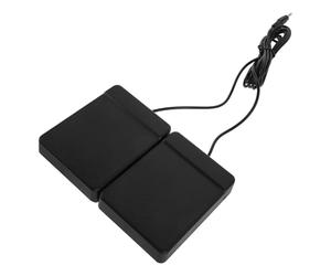 WHAMVOX Pedal de Bombo Eléctrico Doble para Batería Electrónica con Conector 3,5 Mm, Pedal de Percusión Enrollable Compacto, Accesorio Portátil para Práctica y Uso en Estudio