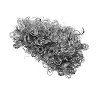 WHAMVOX Peluca Abuela Gris para Disfraz Rizada Corta Accesorio y Realista para Fiesta Halloween Carnaval Cosplay y Representaciones Escénicas