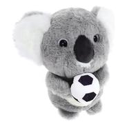 WHAMVOX Peluche de Koala Gris de 22 CM Bufanda de Hoja Verde Muñeco de Peluche Suave para Decoración y Obsequio Juguete para Amigos y Uso Diario
