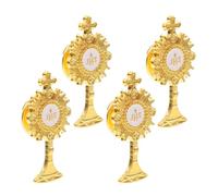 WHAMVOX Pin de Solapa Católico Dorado para Vestidos de Comunión Niña, Broche de Aleación de Zinc Diseño Elegante y Resistencia al Desvanecimiento para Fiesta y Bautizo