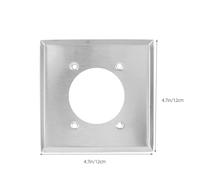 WHAMVOX Placa Metálica para Enchufe con Orificio de Cubierta de Acero Inoxidable Irrompible Protector Decorativo para Cocina y Dormitorio Resistente la Humedad Fácil Instalación y