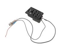 WHAMVOX Preamplificador Piezoeléctrico para Guitarra Acústica con Ecualizador de 3 Bandas, Captador Ruido, Pastilla Debajo del Sillín y Sintonizador Digital Integrado para Uso en