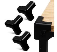 WHAMVOX Protectores de Bordes para Mesas y Escritorios, 4 Unidades en PVC Resistente Negro, Cubiertas de Esquinas para Bebés en Entornos Domésticos y Laborales