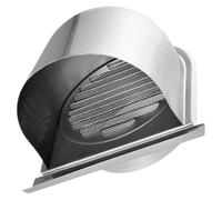 WHAMVOX Rejilla de Ventilación de Pared Exterior U Tipo 100 MM Acero Inoxidable 201 Brillo Cubierta Anti Lluvia y Viento para Campana Extractora Respiraderos del Capó Ventilación Exterior